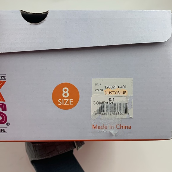 Muk Luks Dusty Blue Buckle Sandals Sz 8 Cushion Non Skid Adjustable Open toe NWT - Picture 13 of 14